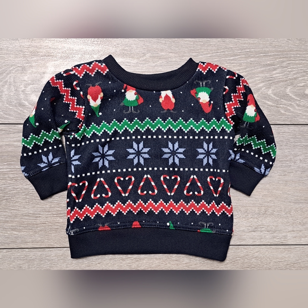 George Baby Sweater with Red and Blue Accents